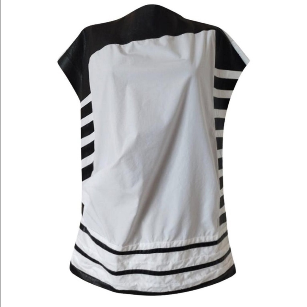 NWT Old Céline Phoebe Philo bonded cotton and polyurethane top Sz FR 38 / US 6